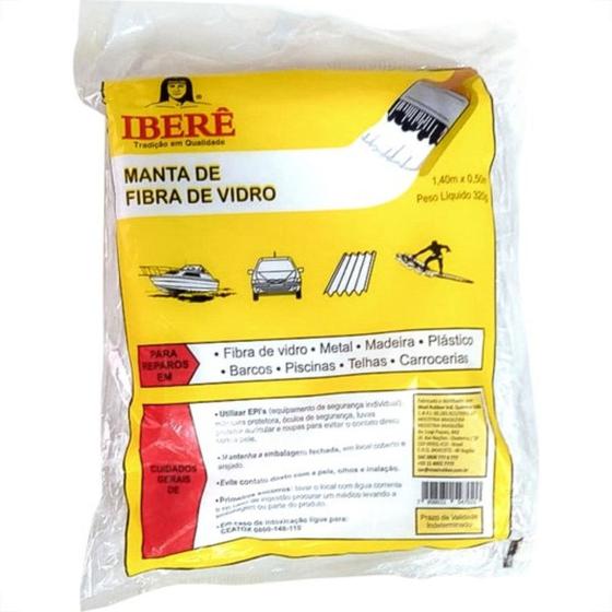 Imagem de Manta De Fibra De Vidro 320Gr Ibere 1,40 X 0,50M