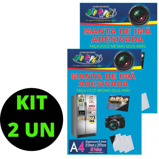 Imagem de Manta de Imã Adesiva A4 Kit c/ 2