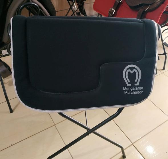 Imagem de Manta de Neoprene PRETA C BRANCO Fitado Branco Especial Reforçada Oferta