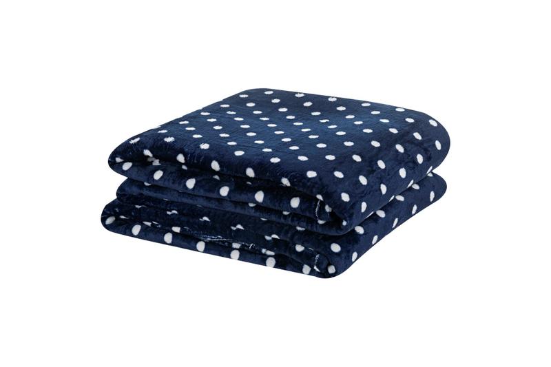Imagem de Manta Flannel Poá Casal Antialérgica - Manta de Bolinha Inverno - Macio & Quentinho