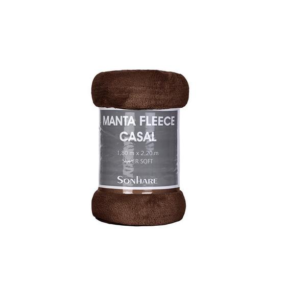 Imagem de Manta Fleece Casal Microfibra Lisa 200G Chocolate Sultan