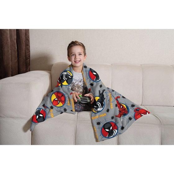 Imagem de Manta Fleece de Sofa Solteiro Spider Man 1,25m x 1,50m