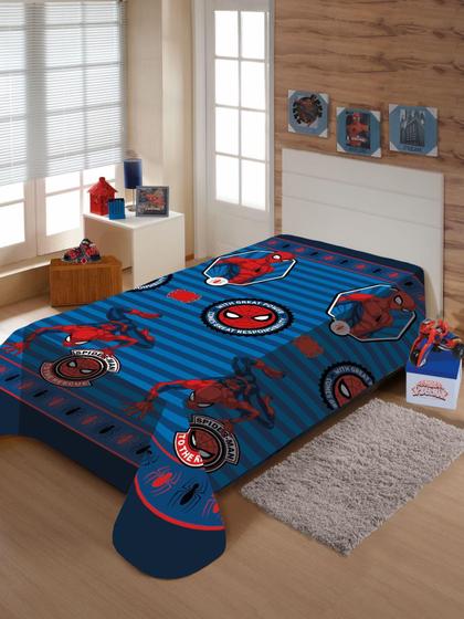 Imagem de Manta Fun Solteiro Spider Man Rescue 1,50X2,00M Jolitex