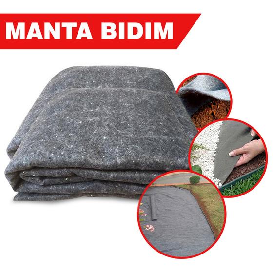 Imagem de Manta Geotextil Bidim (original) Drenagem Para Lagos 5x2,15 Metros (10,75m²)