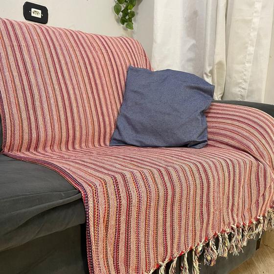 Imagem de Manta gigante decorativa para sofá ou cama 3,00x2,00 Colorida King
