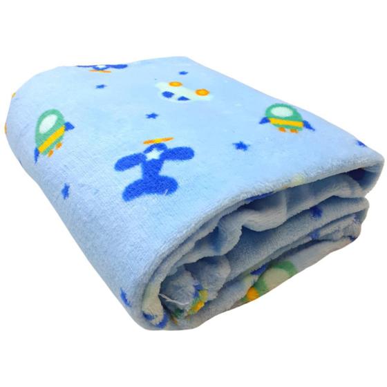Manta Infantil Bebe Microfibra Cobertor Hazime Avião Azul - Manta para ...