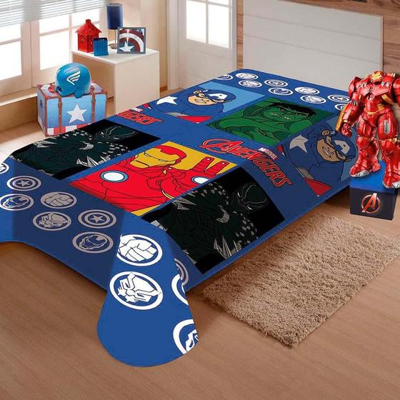 Imagem de Manta Infantil Soft O Poder Dos Vingadores 150X200Cm Jolitex