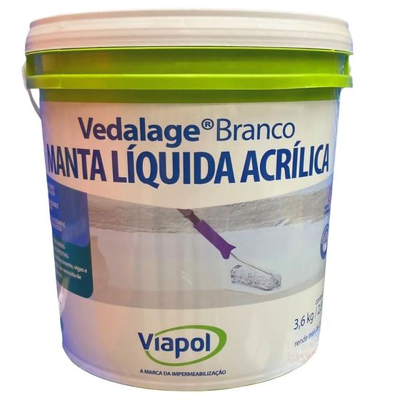 Imagem de Manta Liquida Acrilica Branco Vedalage 3.6 L Viapol