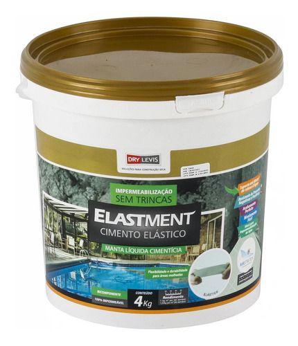 Imagem de Manta Líquida Elastment Cimento Elástico 4kg Cinza Drylevis