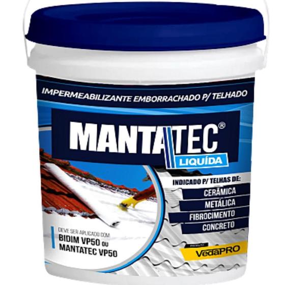 Imagem de Manta Líquida Emborrachada 4Kg Laje Telha Impermeável Cinza