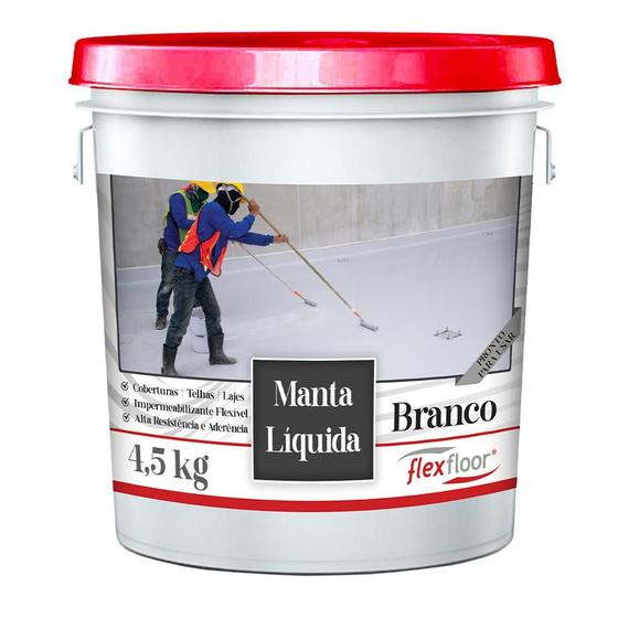 Imagem de Manta Líquida Impermeabilizante Branca Flexfloor 4,5kg