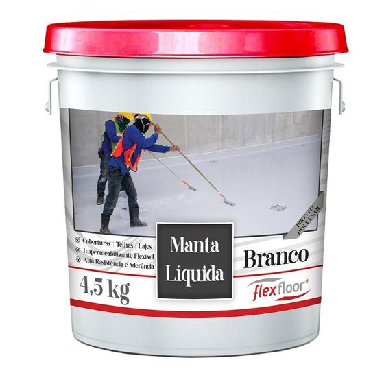 Imagem de Manta Líquida Impermeabilizante Branca Flexfloor 4,5Kg