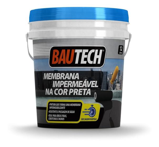 Imagem de Manta Líquida Impermeável Bautech 3,6l Preta