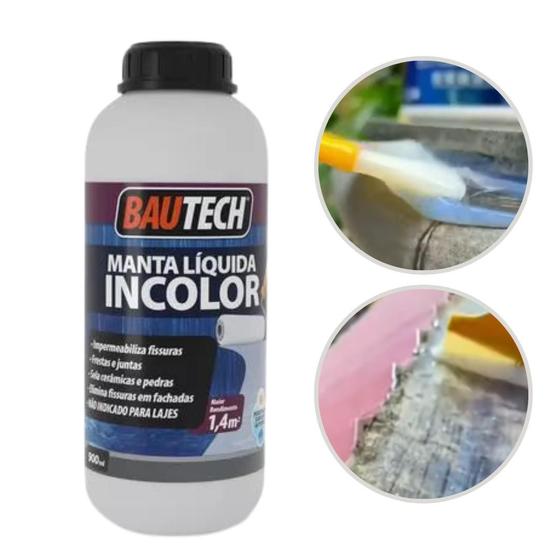 Imagem de Manta Líquida Incolor Impermeabilizante 900ml Bautech Pedra