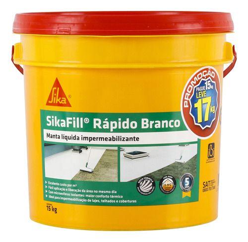 Imagem de Manta Liquida Profissional Sikafill Branca 15 Kg Sika