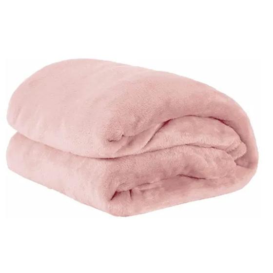 Manta Lisa Queen Fleece Rosa Anti Alérgica Casa Menor preço em Manta Lisa Queen Fleece Rosa Anti Alérgica Casa