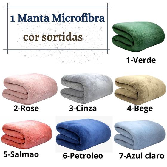 Imagem de Manta Microfibra Casal Sortida 1,80 x 2,00