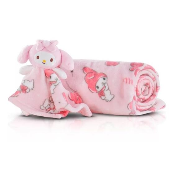 Imagem de Manta Naninha Coral Fleece Hello Kitty (My Melody) 75x100cm