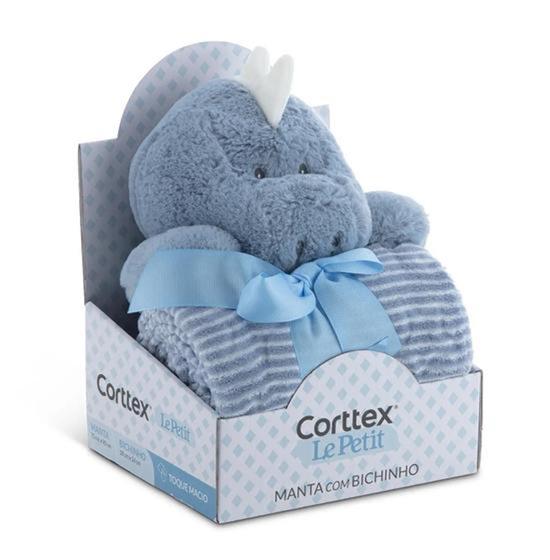 Imagem de Manta para Bebê Dinossauro Le Petit com Bichinho Corttex