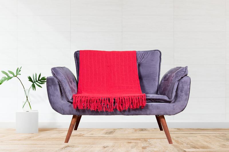 Imagem de Manta para sofá e cama algodão colorida lisa