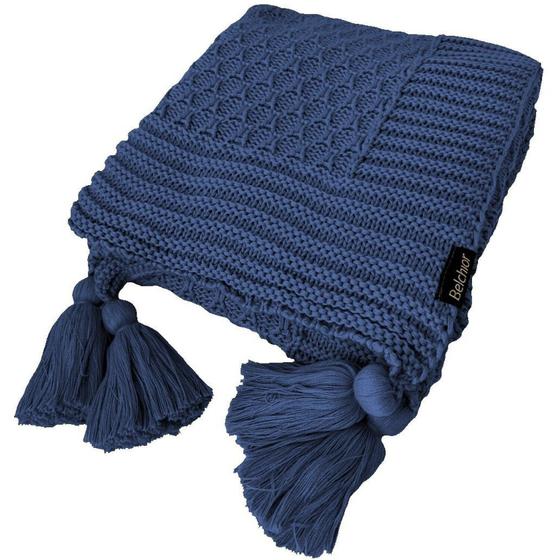 Imagem de Manta Peseira de Tricot 90x180 Cm com Tassel - Colméia