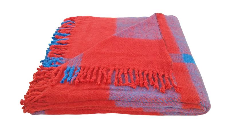 Manta Randi Xadrez Com Franja Casal Vermelho / Azul Menor preço em Manta Randi Xadrez Com Franja Casal Vermelho / Azul