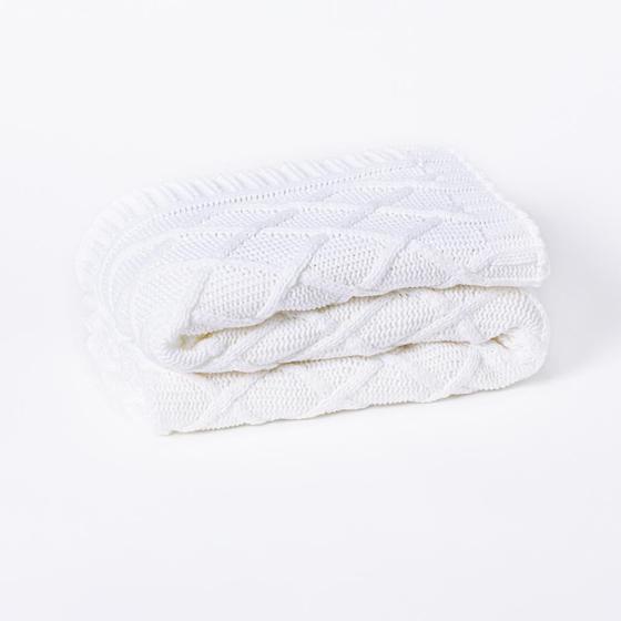 Imagem de Manta Sofa Cama Casal Tricot Paris Branco