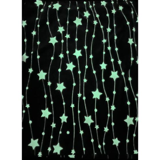 Imagem de Manta Sofá Cobertor Infantil Brilha No Escuro Fluorescente Macio-Estrela Cinca