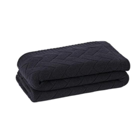 Imagem de Manta Sofa Sala Cama King Tricot London Preto