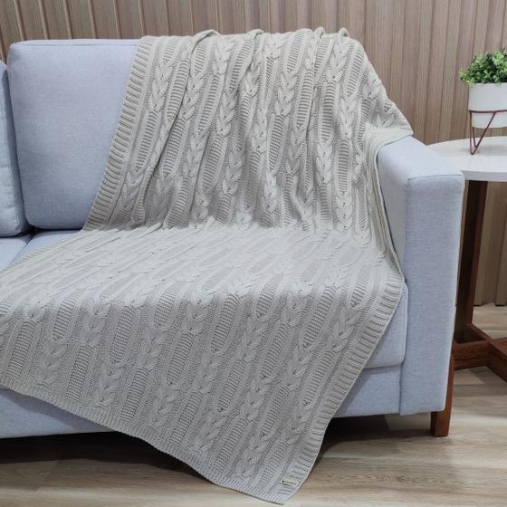 Imagem de Manta Sofa Trico Decorativa 150x90cm Usufruto Tricot c3