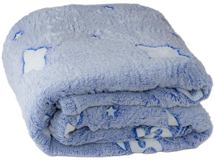Manta Solteiro Brilha no Escuro de Microfibra Jolitex Planeta Azul Mescla Menor preço em Manta Solteiro Brilha no Escuro de Microfibra Jolitex Planeta Azul Mescla