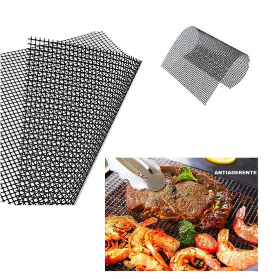 Imagem de Manta Teflon Tela Grade Grelha Churrasco Antiaderente 60x40