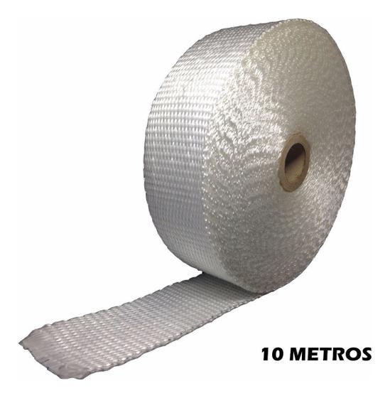 Imagem de Manta Térmica Branca Termotape Para Escapamento 10 Metros