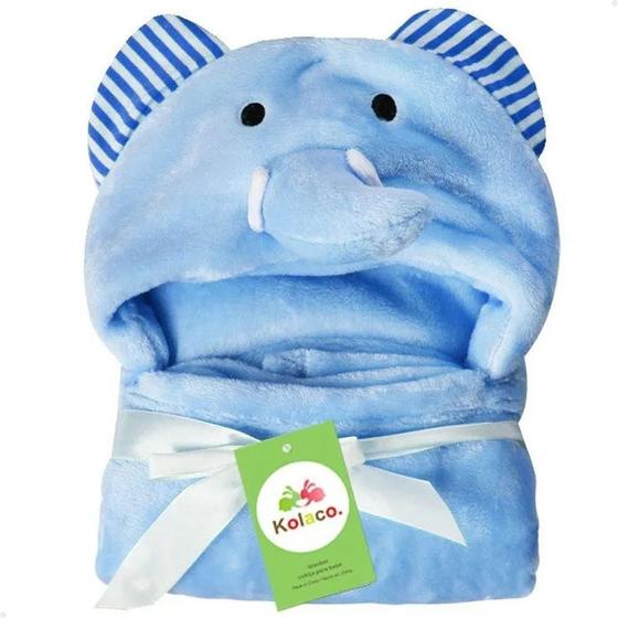 Imagem de Manta Toalha De Banho Com Capuz Para Bebê Criança Bichinhos