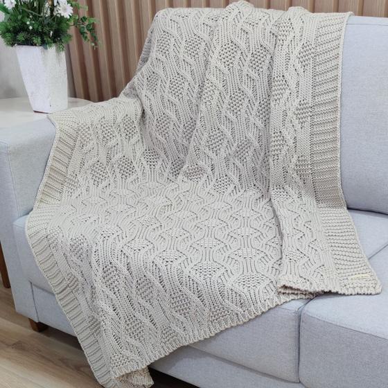 Imagem de Manta Trico Decorativa Sofa 120x150cm Usufruto Tricot cod001