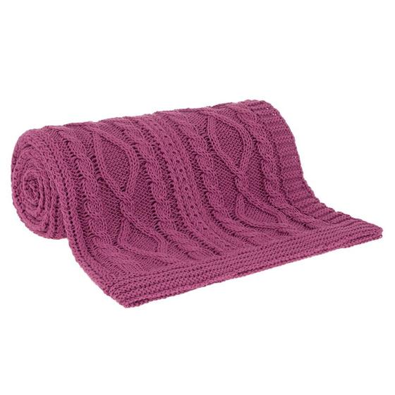 Imagem de Manta Tricot Lou 125x150 cor Rosa Rouge