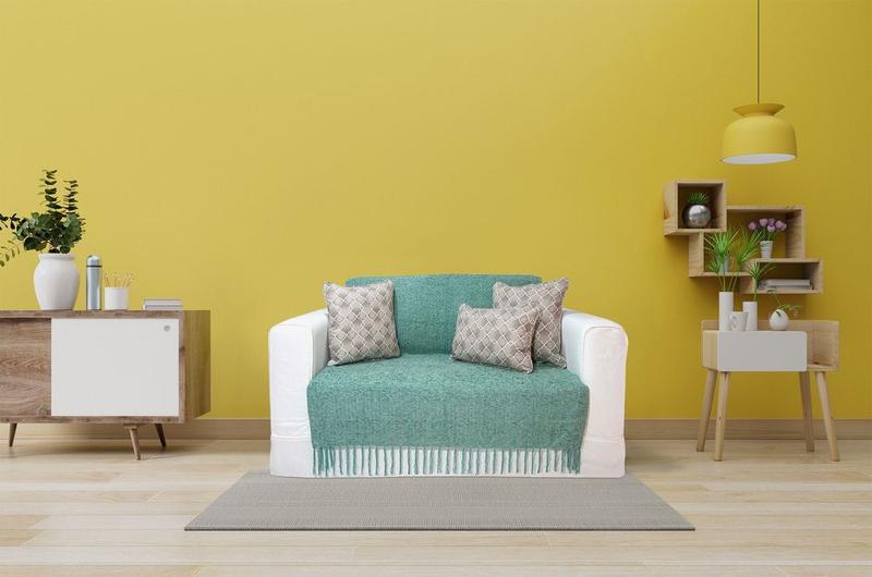 Imagem de Manta Xale de Chenille com Franja 1,20m x  x 1,80m Macia Para Sofa Ambiente Decoração Mais Vendida