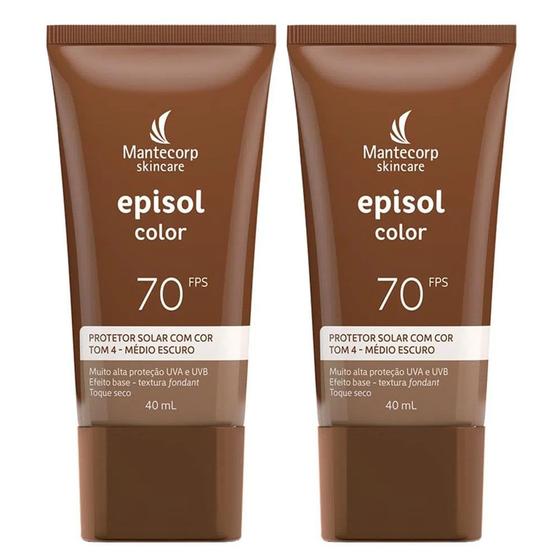 Imagem de Mantecorp Skincare Episol Color Kit com 2 Protetores Solares com Cor FPS70 Tom 4