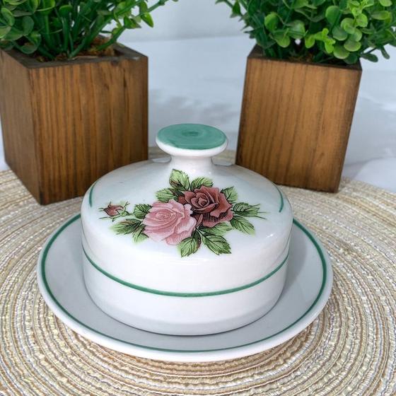 Imagem de Mantegueira pires porcelana branca decorada 150 ml