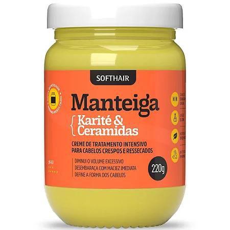 Imagem de Manteiga Capilar Karité E Ceramidas Soft Hair Para Cabelos Ressecados 220mL