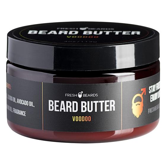 Imagem de Manteiga de Barba Fresh Beards Voodoo - Cítrica, Eucalipto e Jasmim - Hidratante e Amaciante