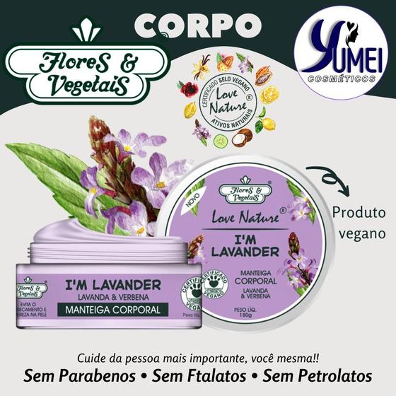 Imagem de Manteiga Hidratante Lavanda & Verbena Flores & Vegetais 180g