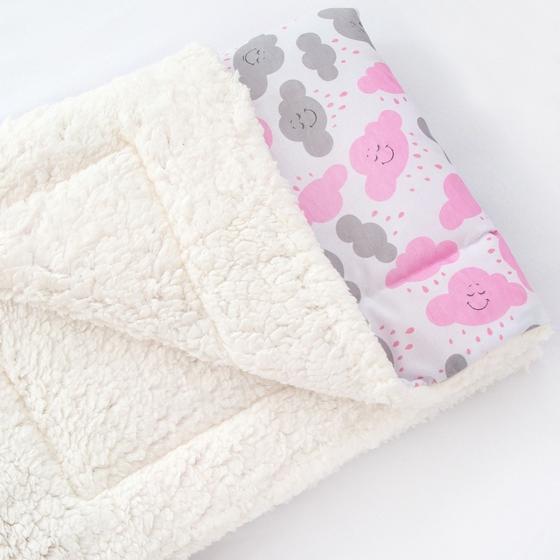 Imagem de Mantinha Bebê Dupla Face Com Sherpa Cobertor Infantil Grossa - Varias Estampas