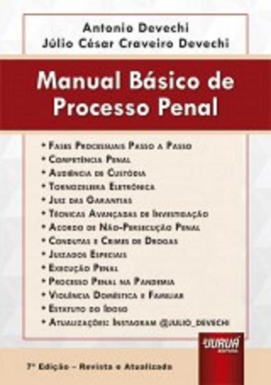 Imagem de Manual Básico de Processo Penal - 7ª Edição (2023) - Juruá