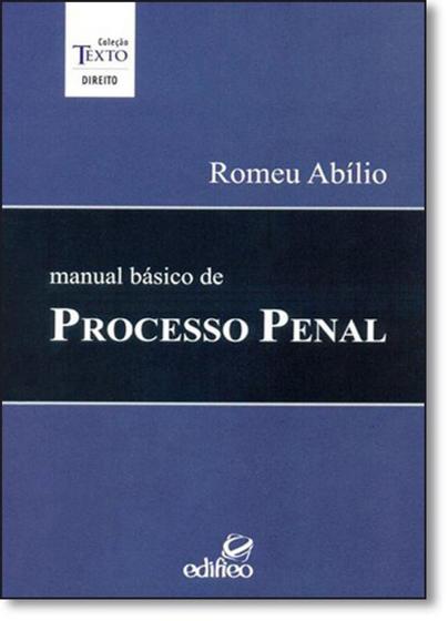 Imagem de Manual Básico de Processo Penal - EDIFIEO