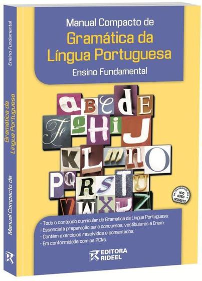 Imagem de Manual Compacto De Gramatica   Lingua Portuguesa (Ensino Fundamental) - Rideel