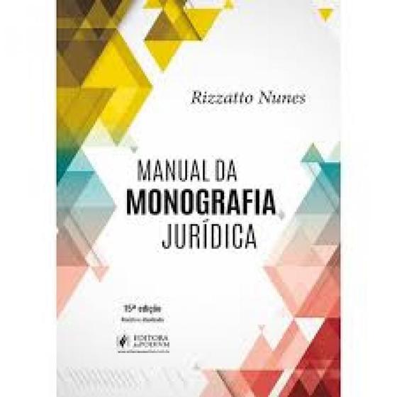 Imagem de Manual da Monografia Jurídica