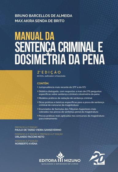 Imagem de Manual da Sentença Criminal e Dosimetria da Pena - 2ª Edição