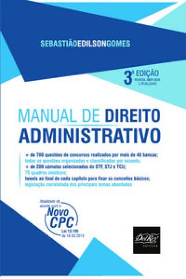 Imagem de Manual de direito administrativo - DEL REY