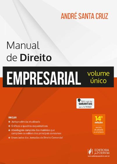 Imagem de Manual De Direito Empresarial Volume Unico - 14ª Edição 2024 Juspodivm